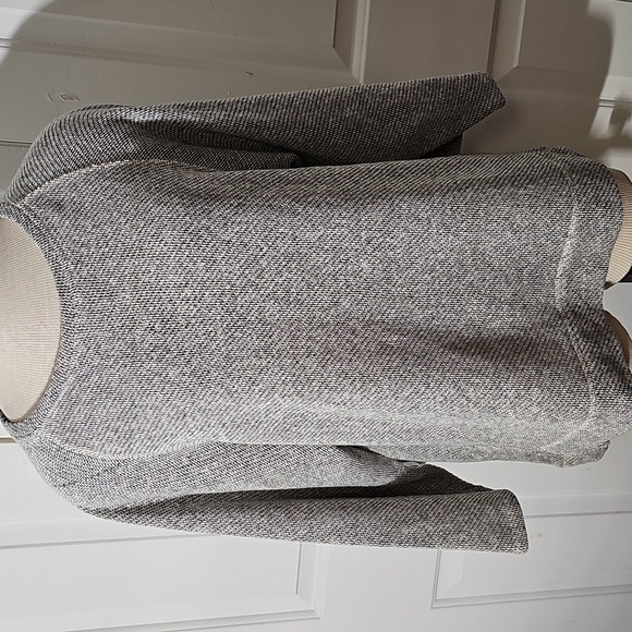 Eileen Fisher 100% Organic Cotton Pop Over Sweater. Medium. Gray White‎ Tween. - Picture 1 of 9